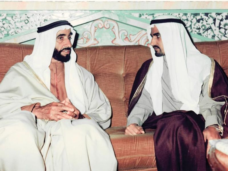 sheikh hamad with late sheikh zayed