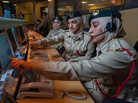 Dubai Police's first female officers at Command and Control Centre