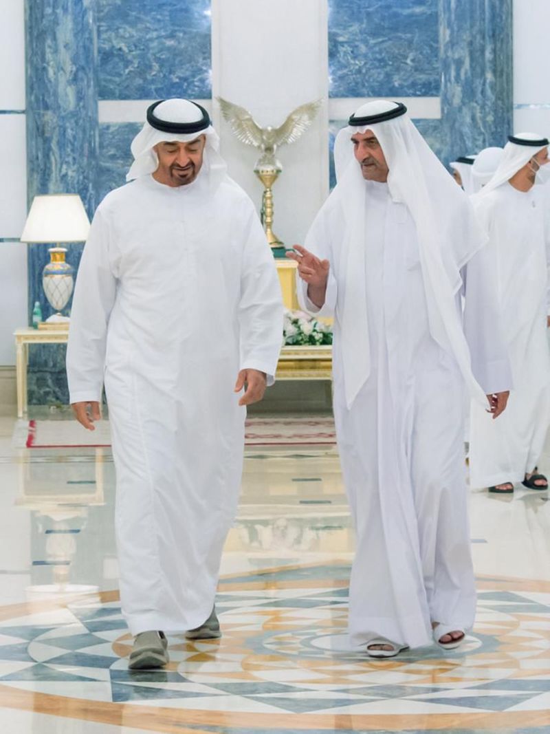 sheikh hamad with uae president