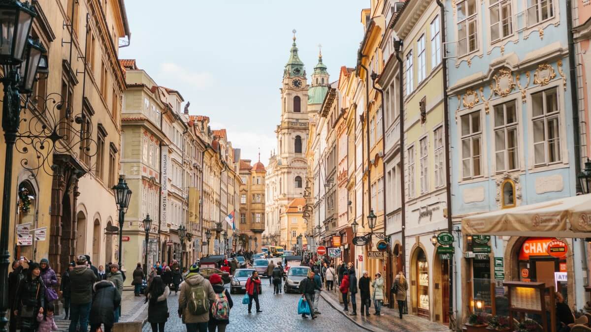 Prague, Czech Republic, tourists and locals