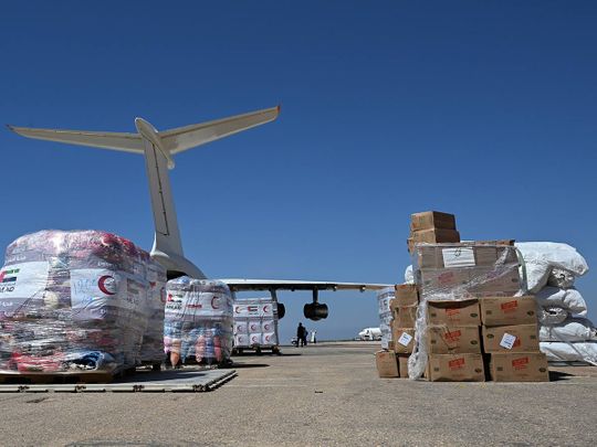 Since the launch of the airbridge on 12th September, the UAE has so far sent 17 planes carrying 450 tonnes of food supplies, shelter materials, health packages and first aid kits