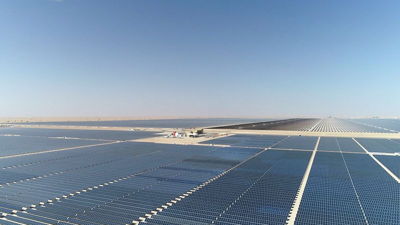 A view of the Mohammed Bin Rashid solar park in Dubai. 