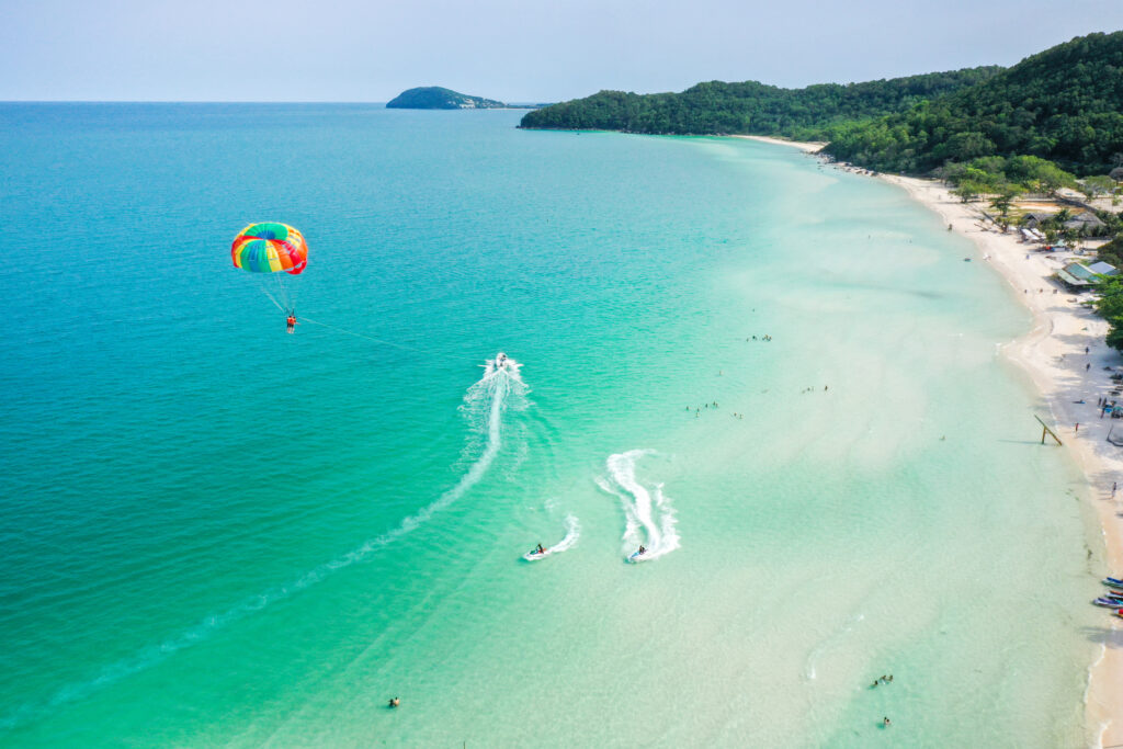 Phu Quoc’s Sao Beach is a stunning stretch of sand that sets the stage for tropical island adventures
